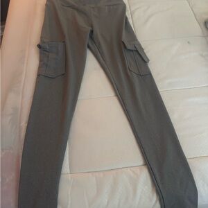 Gray Women's Cargo Leggings